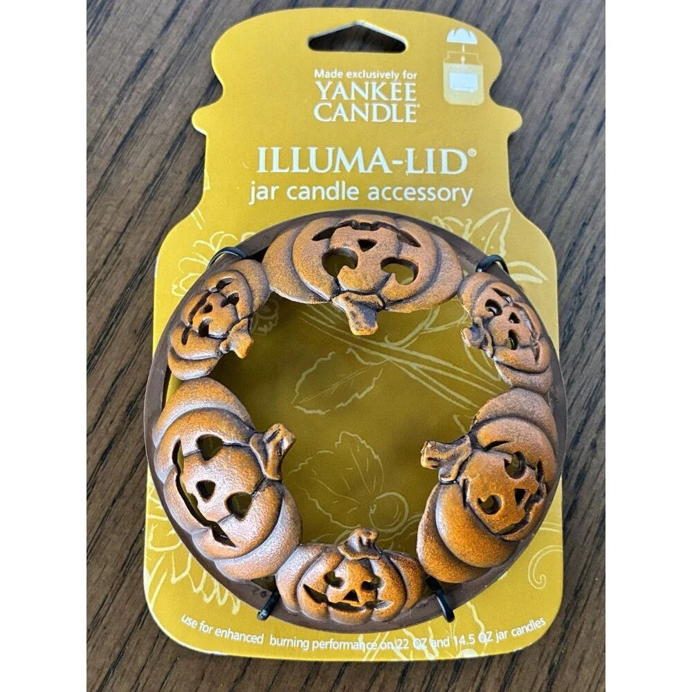 Yankee Candle Illuma Lid Topper Halloween Jack O‎ Lantern Pumpkins Retired